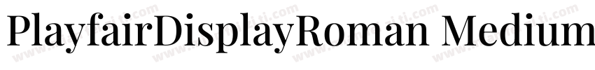 PlayfairDisplayRoman Medium字体转换